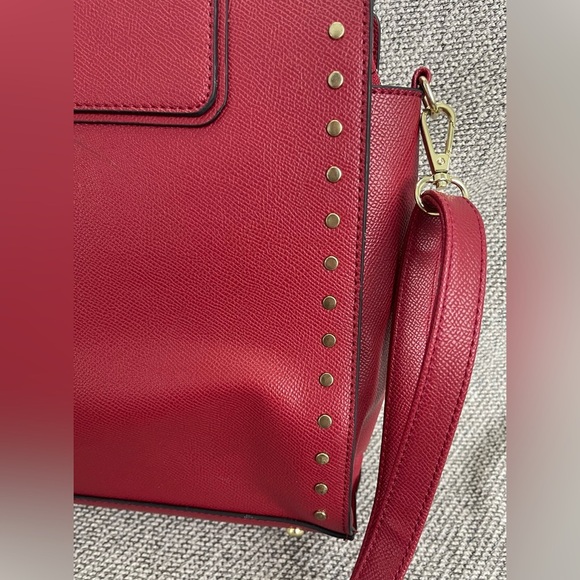 London Fog Red Satchel Bag - Picture 15 of 16